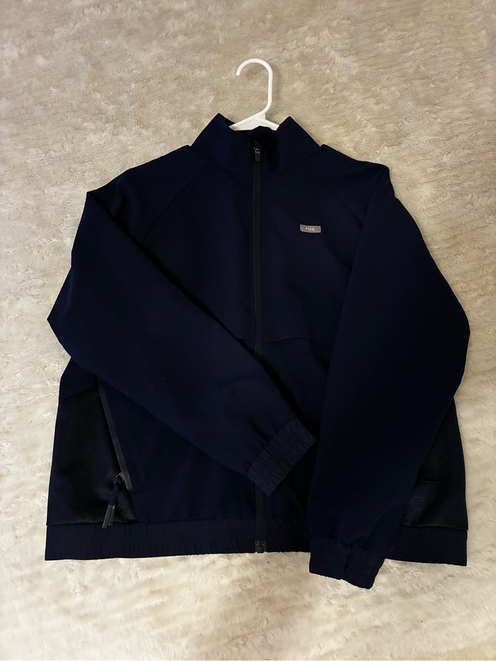Figs Men's Navy Half-Zip Performance Sweater